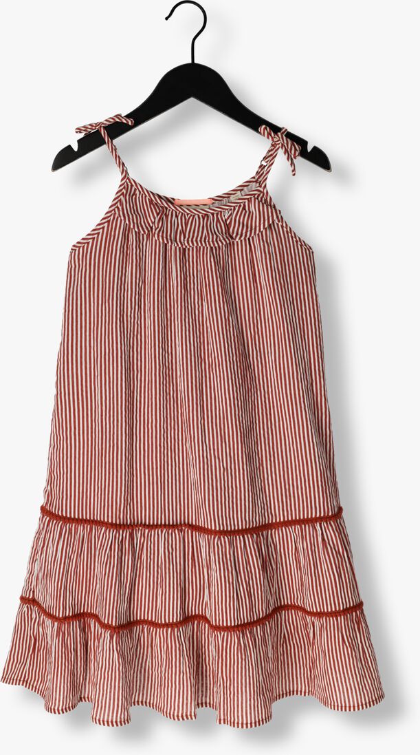 SCOTCH & SODA bruine scotch & soda midi jurk a-line crinkle cotton dress