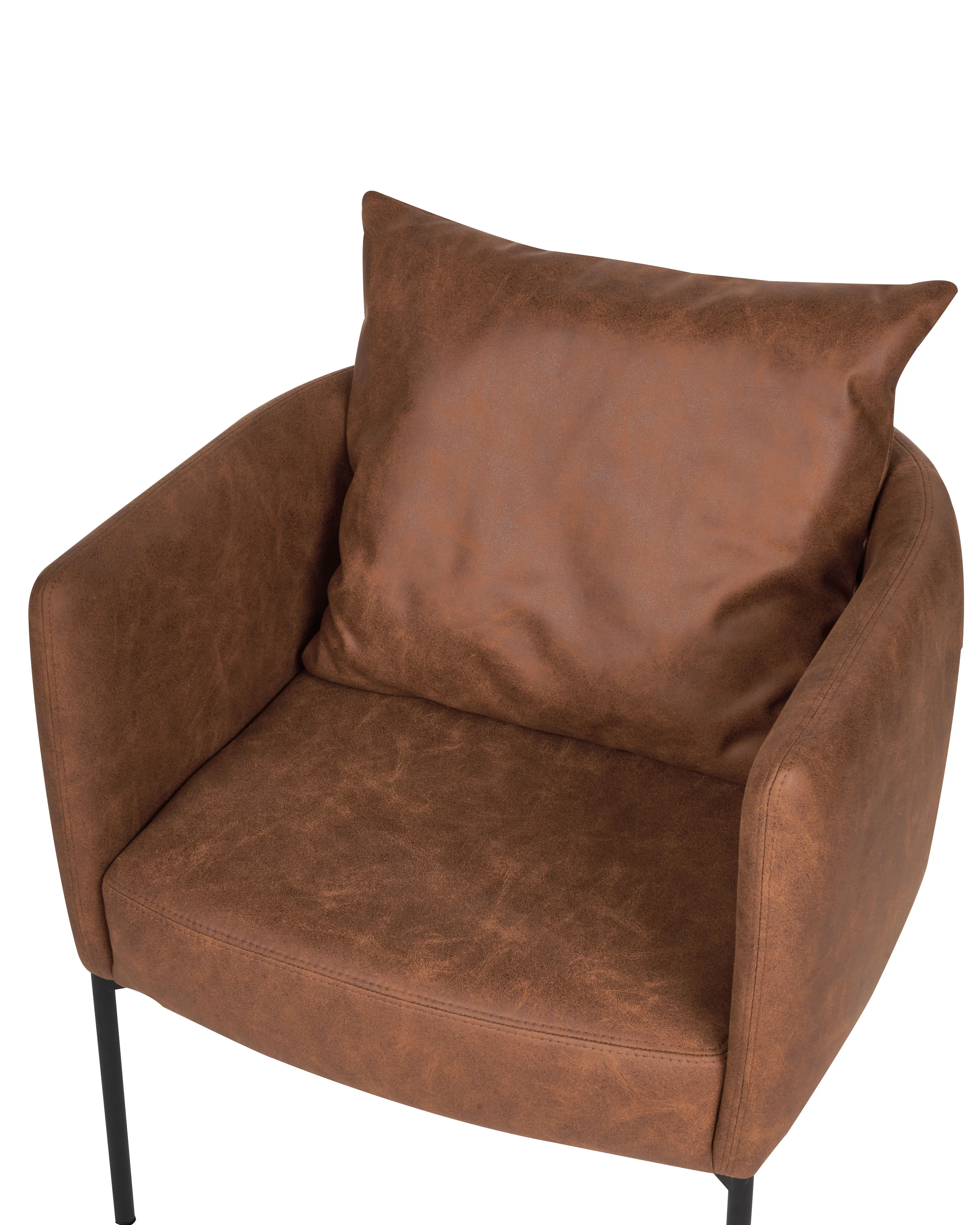 Fauteuil MALMOS Kunstleer Bruin