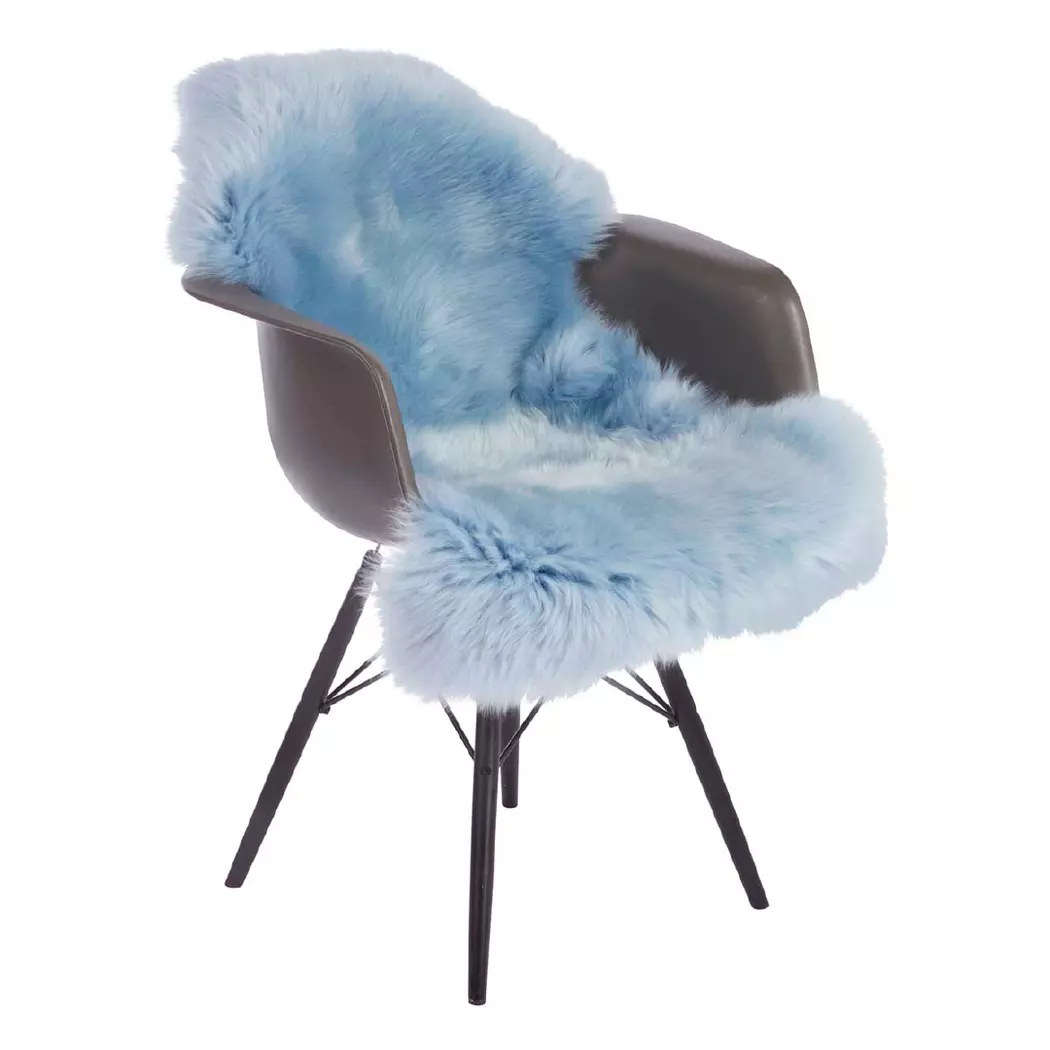 Schaffell 100 cm, blaugrau