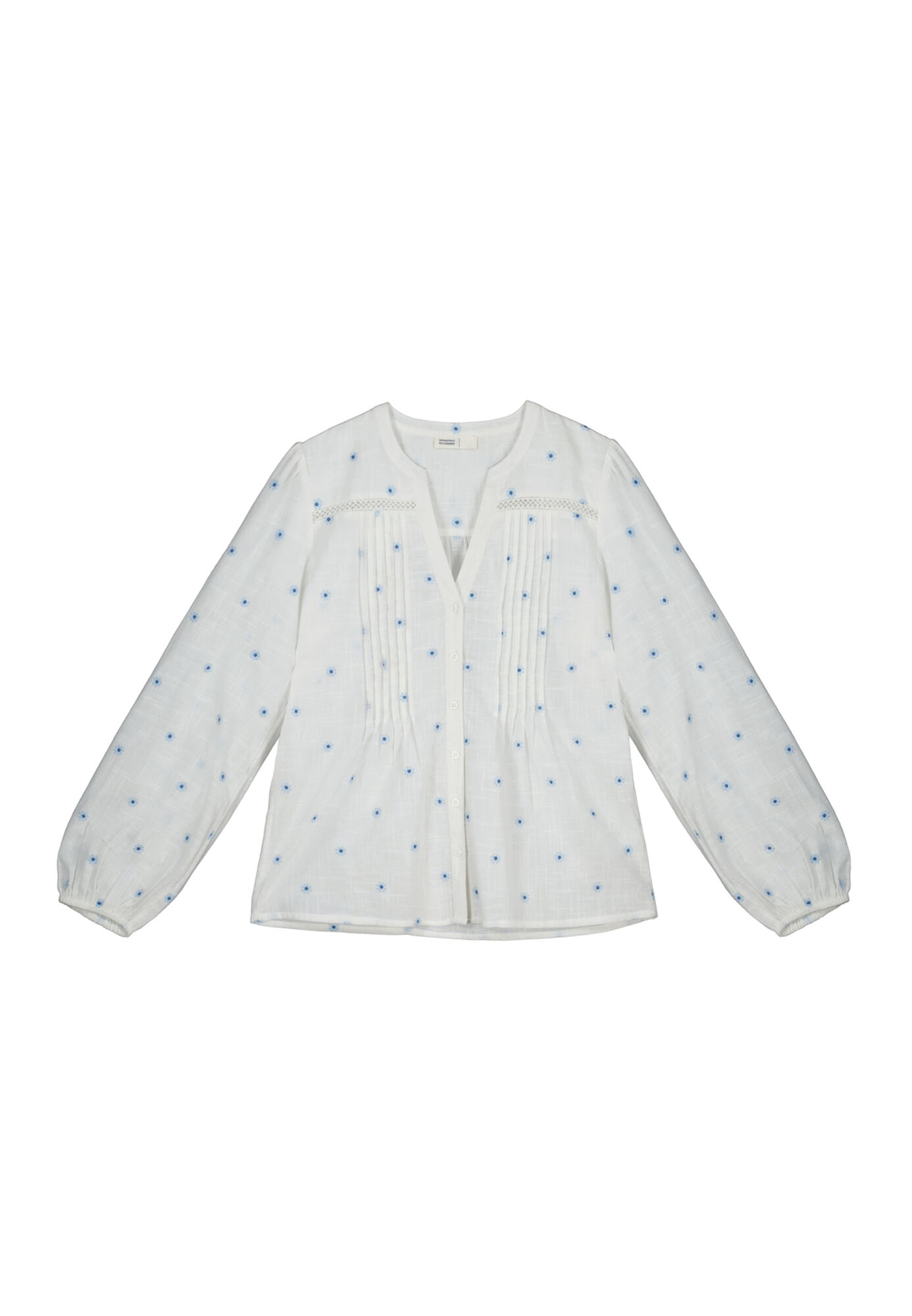 Blusa plissada bordada