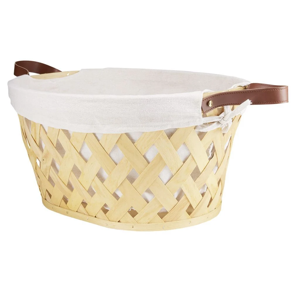 Panière à linge bois marron