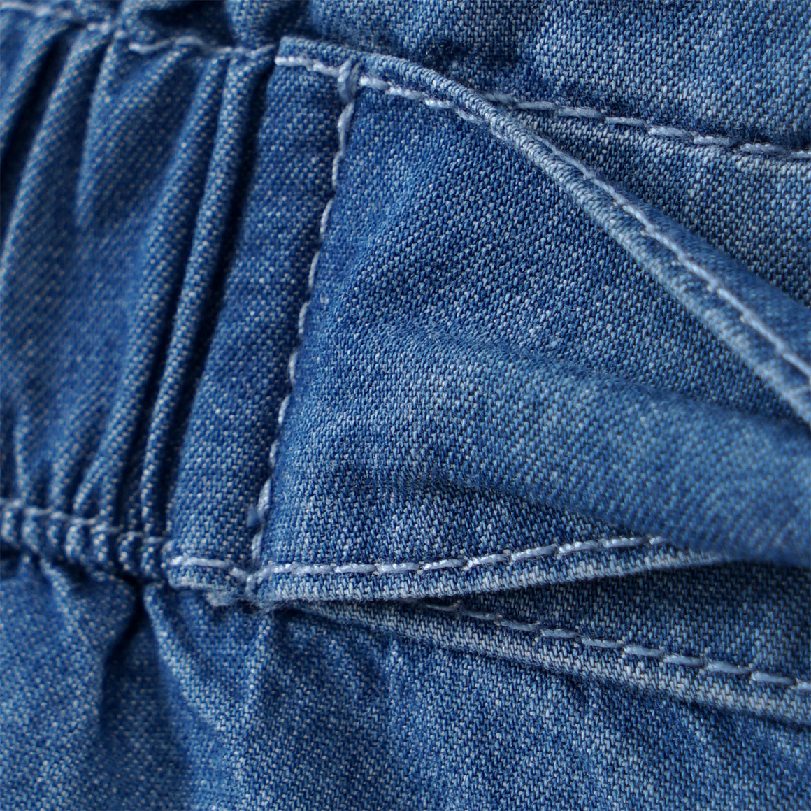 Topolino Mädchen Shorts aus leichtem Denim blau