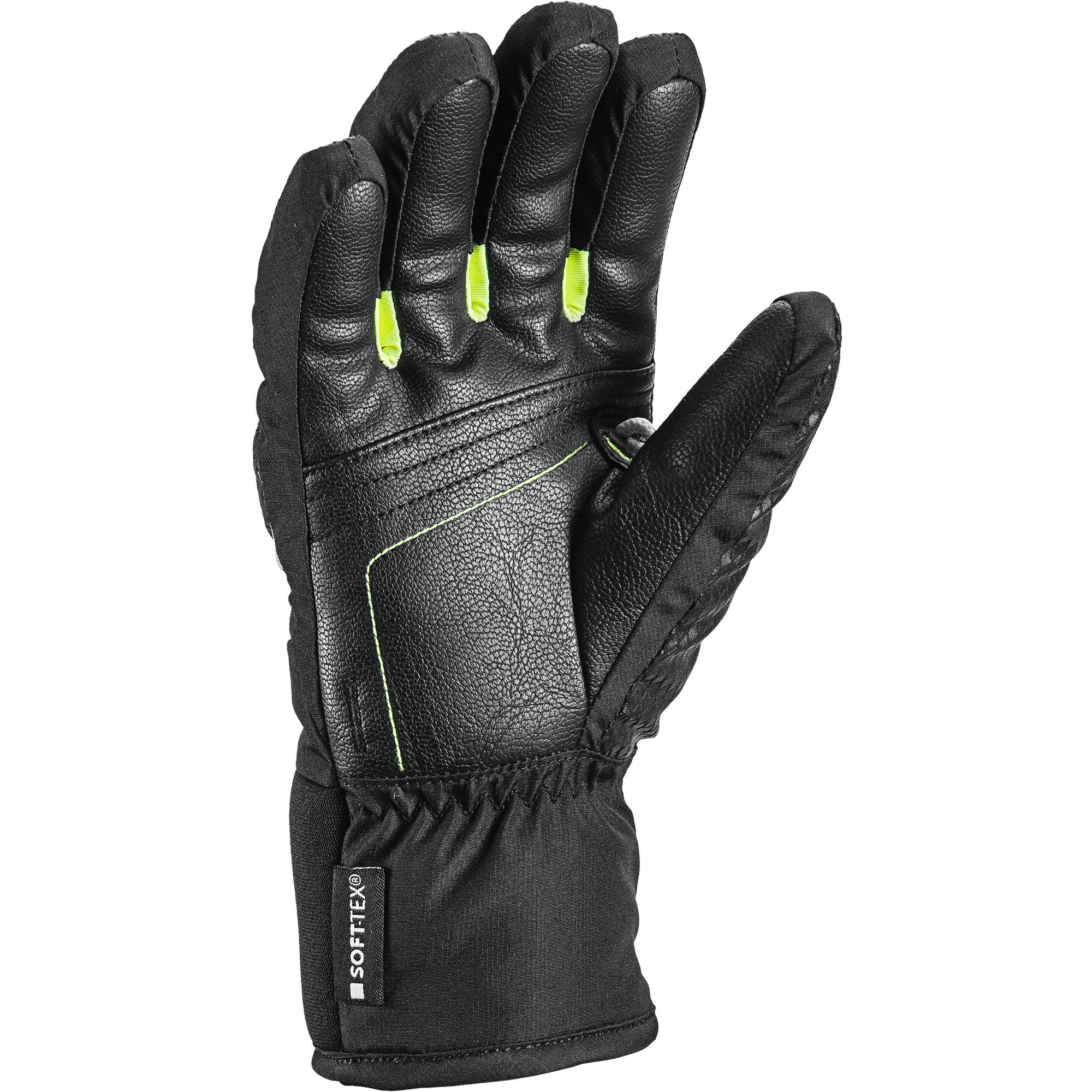 LEKI WCR Team 3D Junior Skihandschuhe Kinder black ice lemon