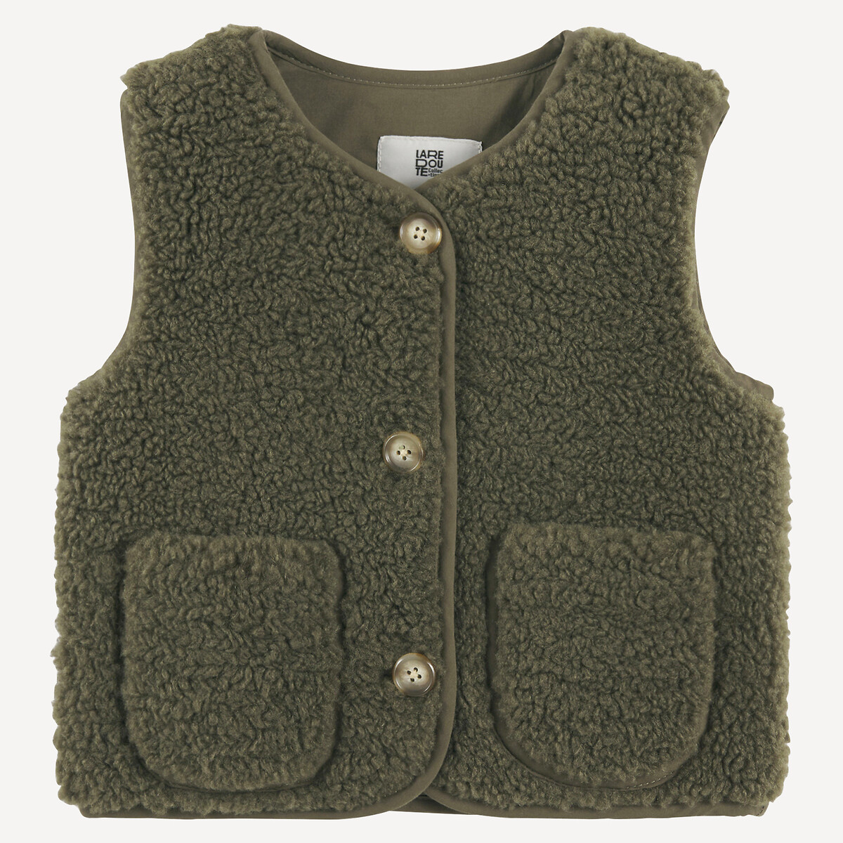 COLEÇÕES LA REDOUTE<br>Cardigã sherpa sem mangas