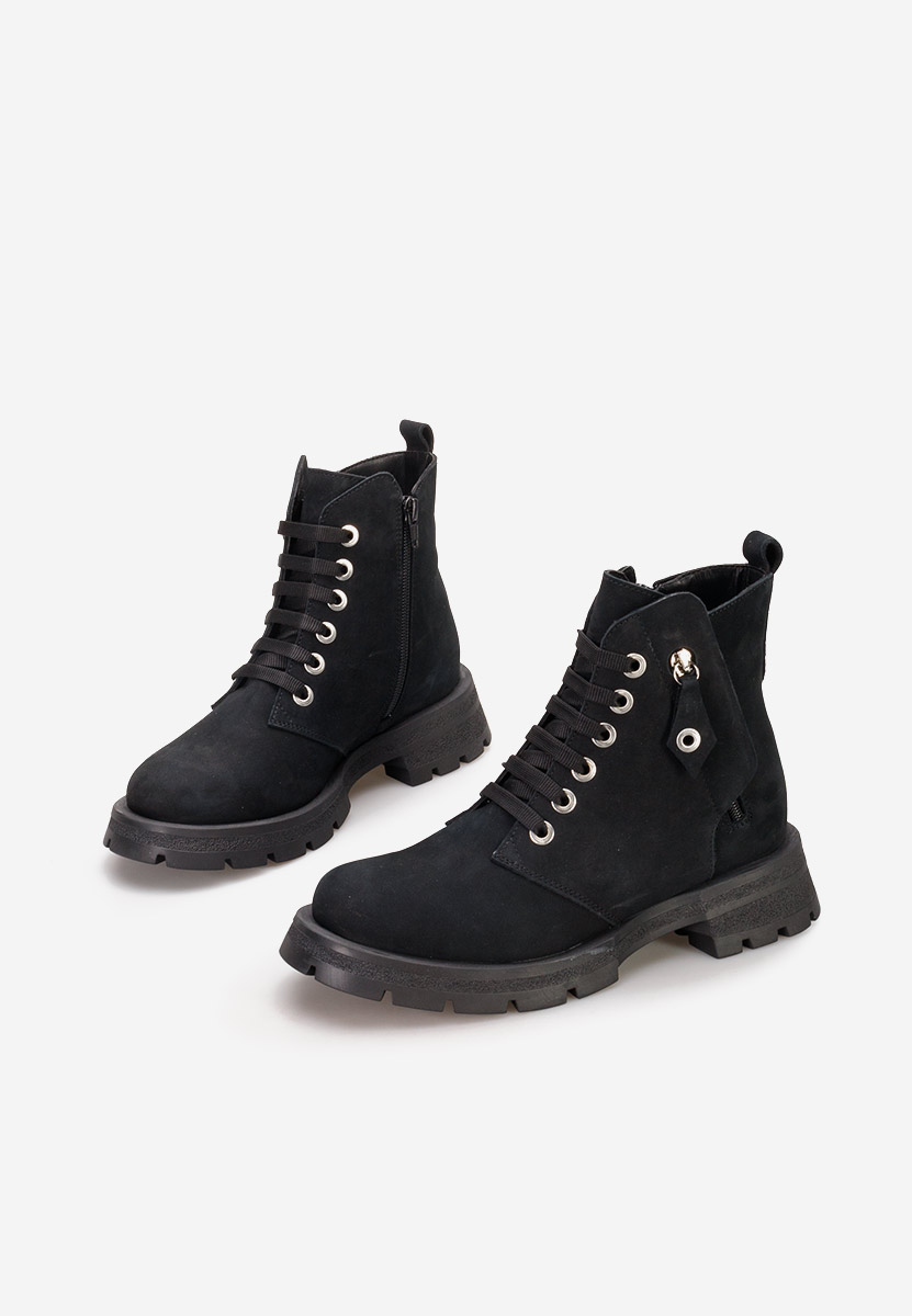 Bottines femme en cuir noires Kaolia V2