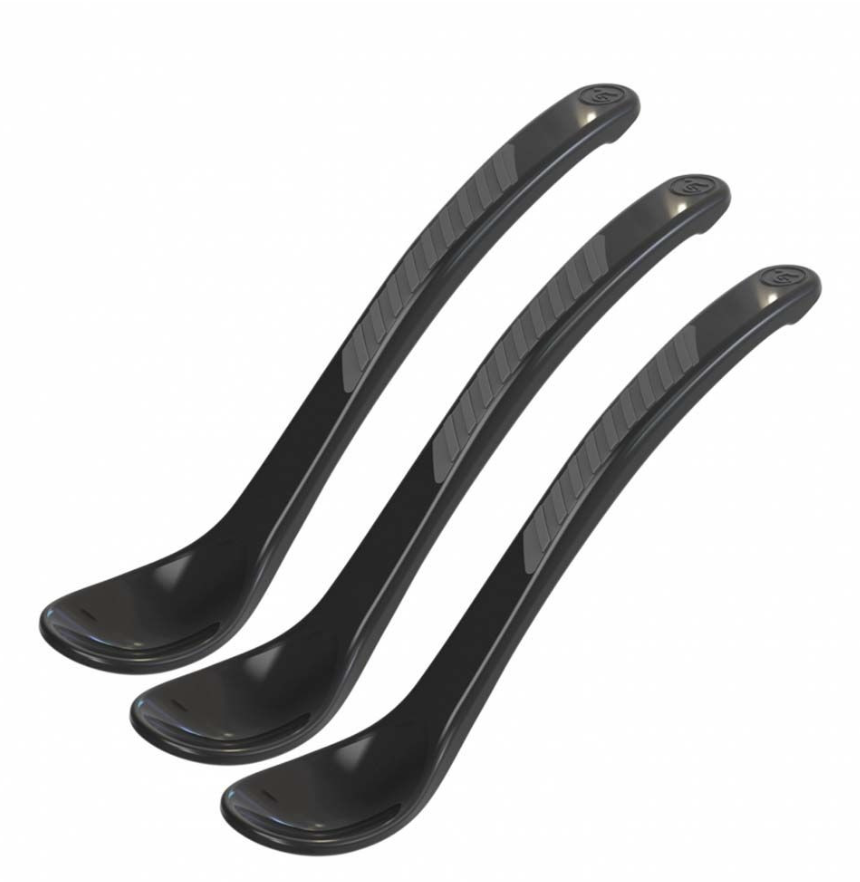 3X CUILLIÈRE INCURVÉES 4+M NOIR