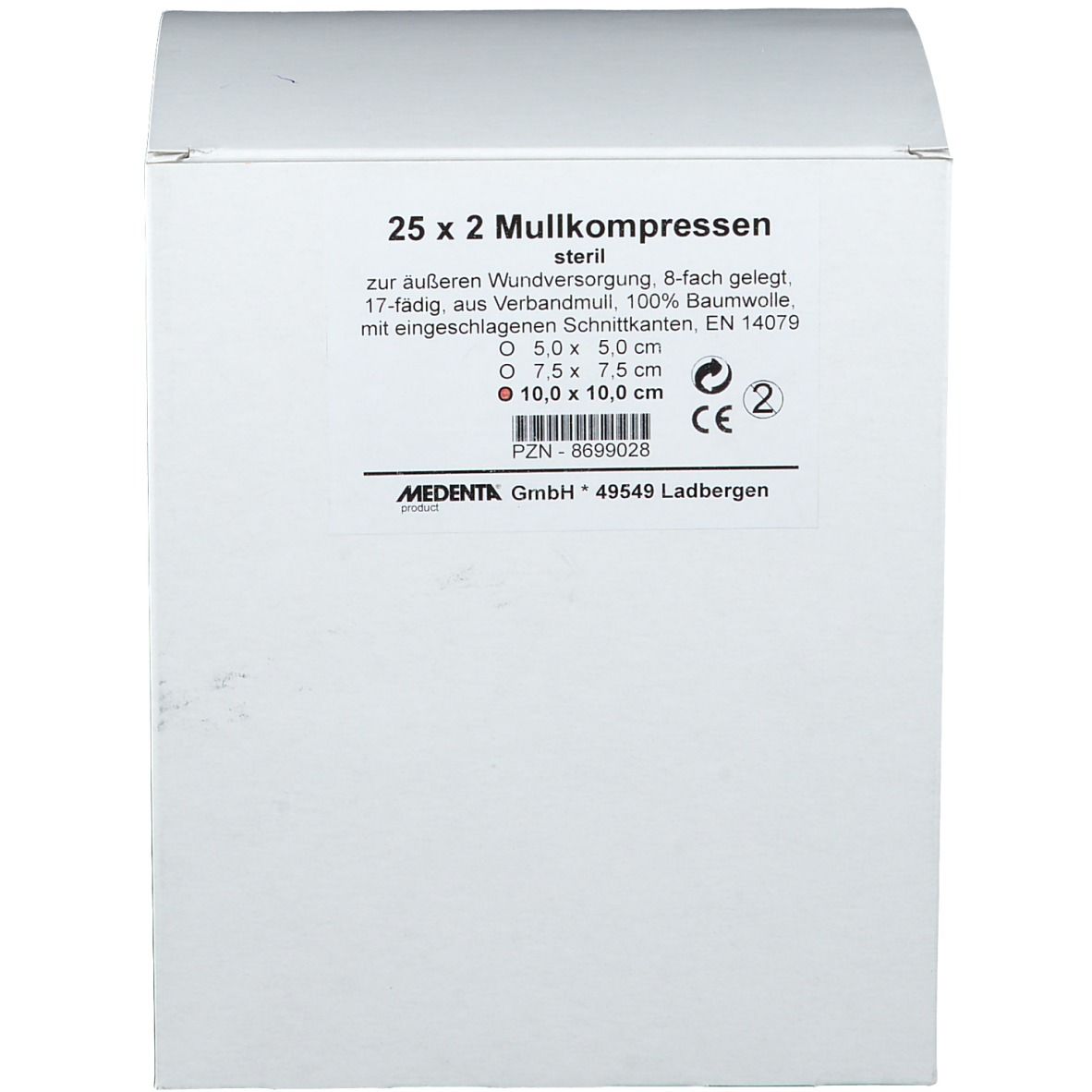 Mullkompressen 8 fach 10 x 10 cm steril