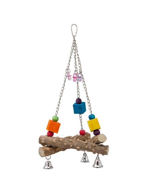 Keddoc Vogelspeelgoed Timely Triangle - Vogelspeelgoed - 38x20x5 cm Multi-Color