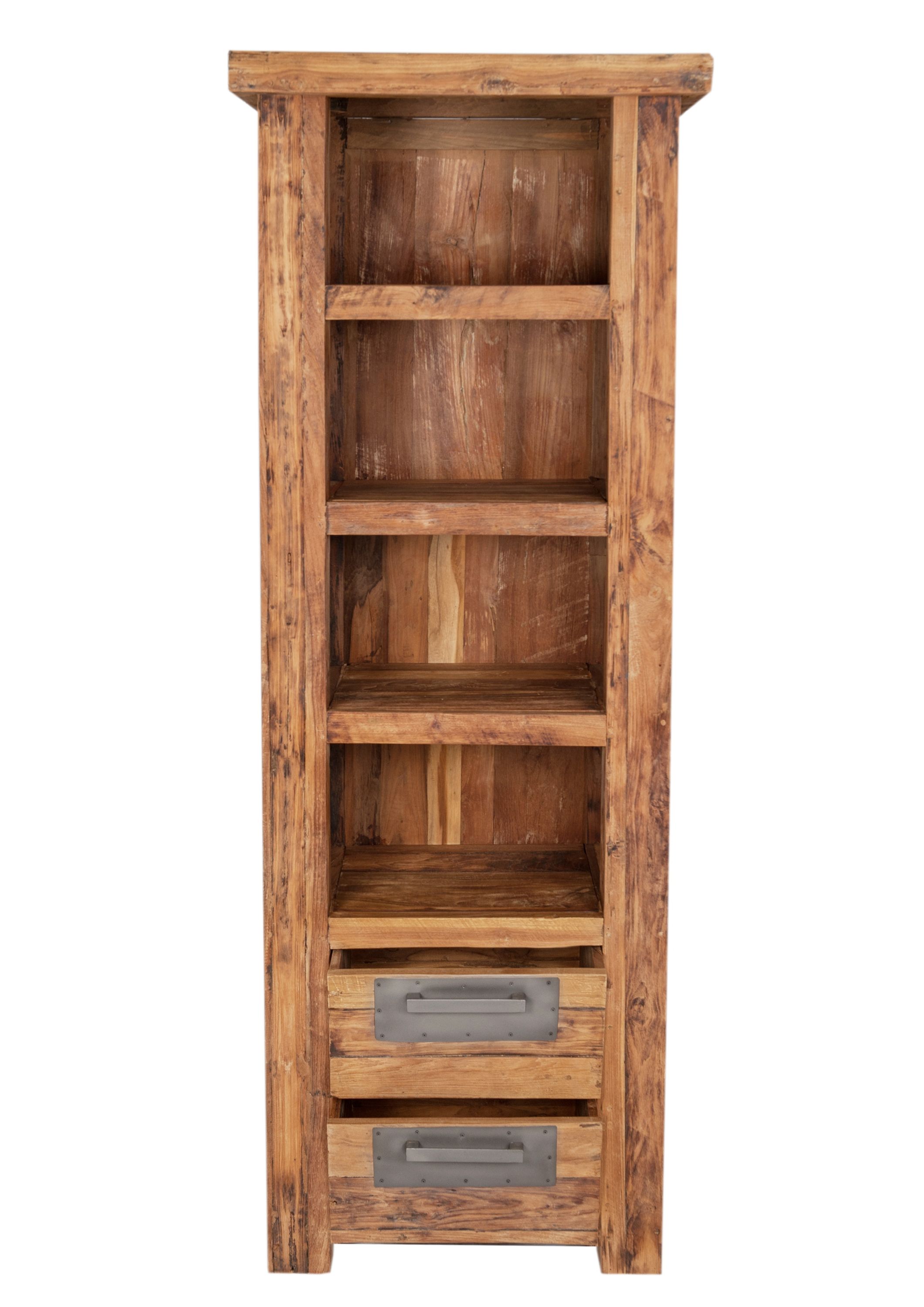 Bücherregal CORAL Standregal Teak Holz Mehrzweck Schrank Ablage Regal