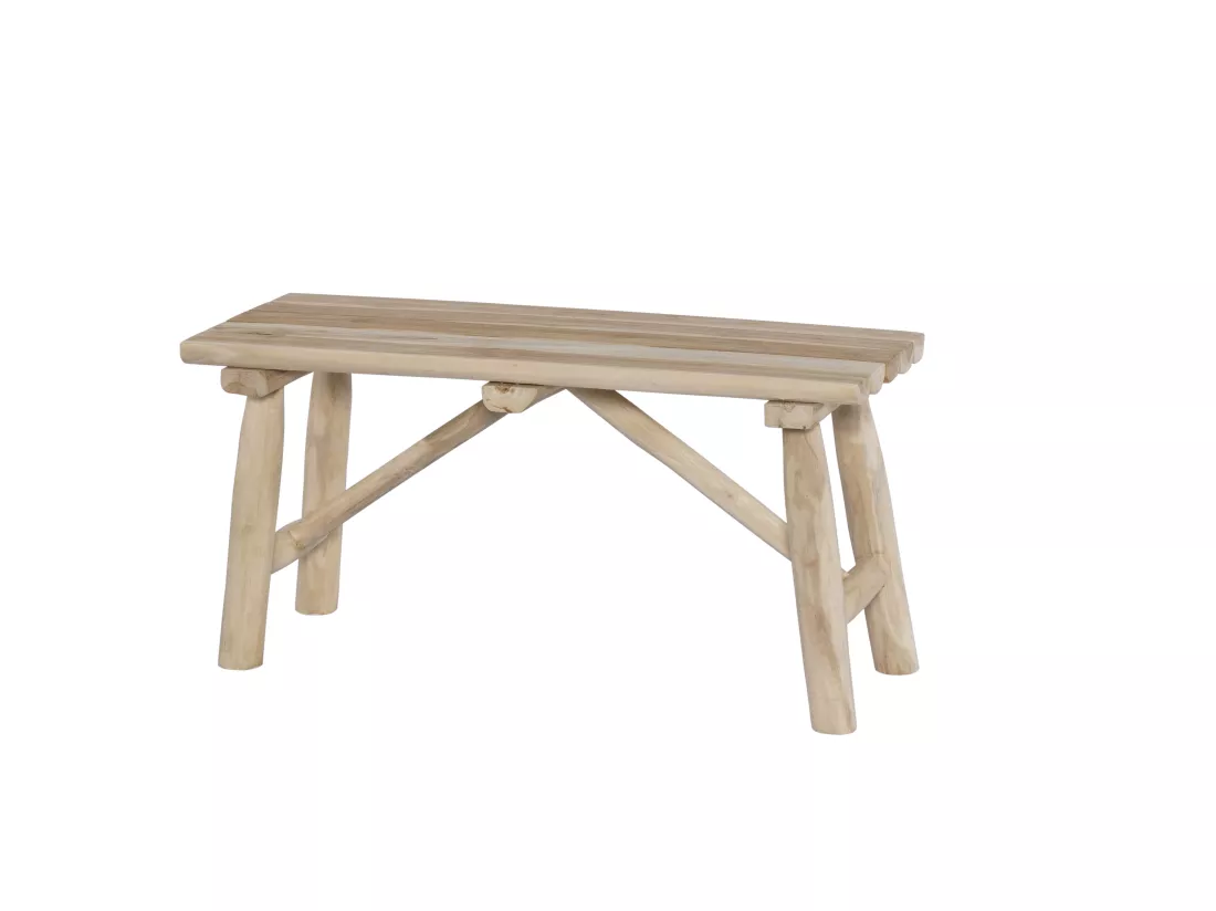 Banc en bois de teck - Coloris : Naturel - TAMBUA