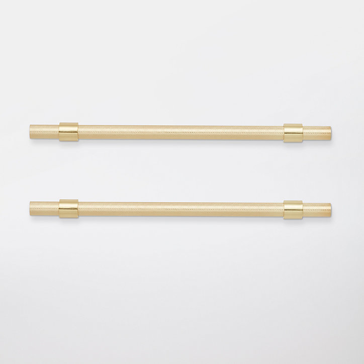 Poignée de meuble de cuisine GoodHome Dukkah laiton brossé L. 25.7 cm, 2 pièces