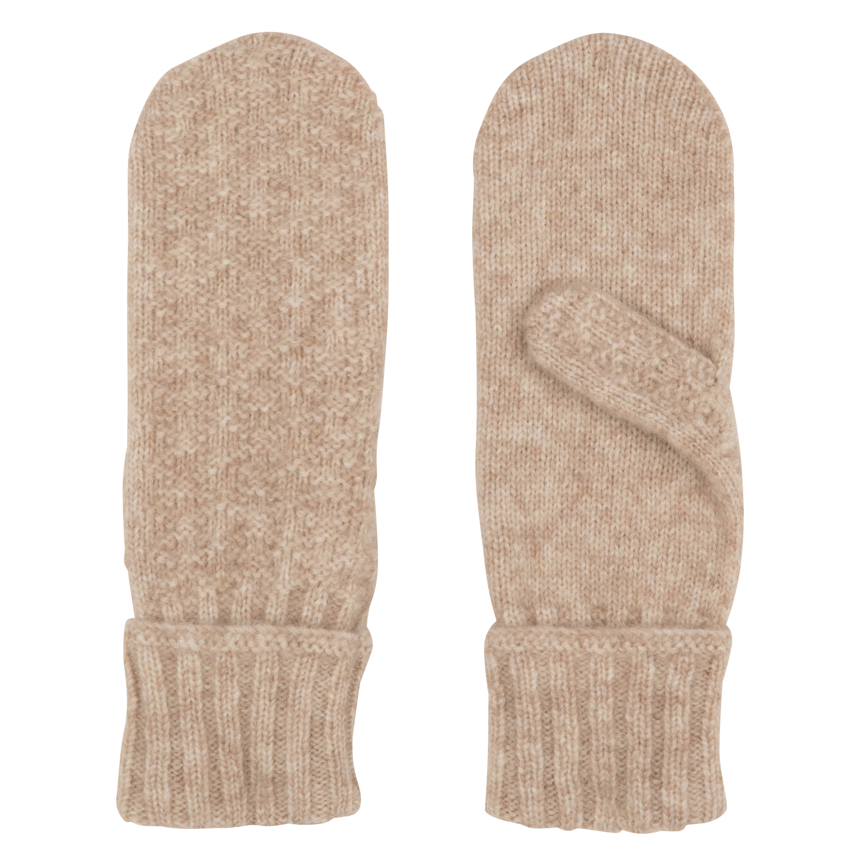 CABLE - Gants en maille de laine mélangée| Blanc