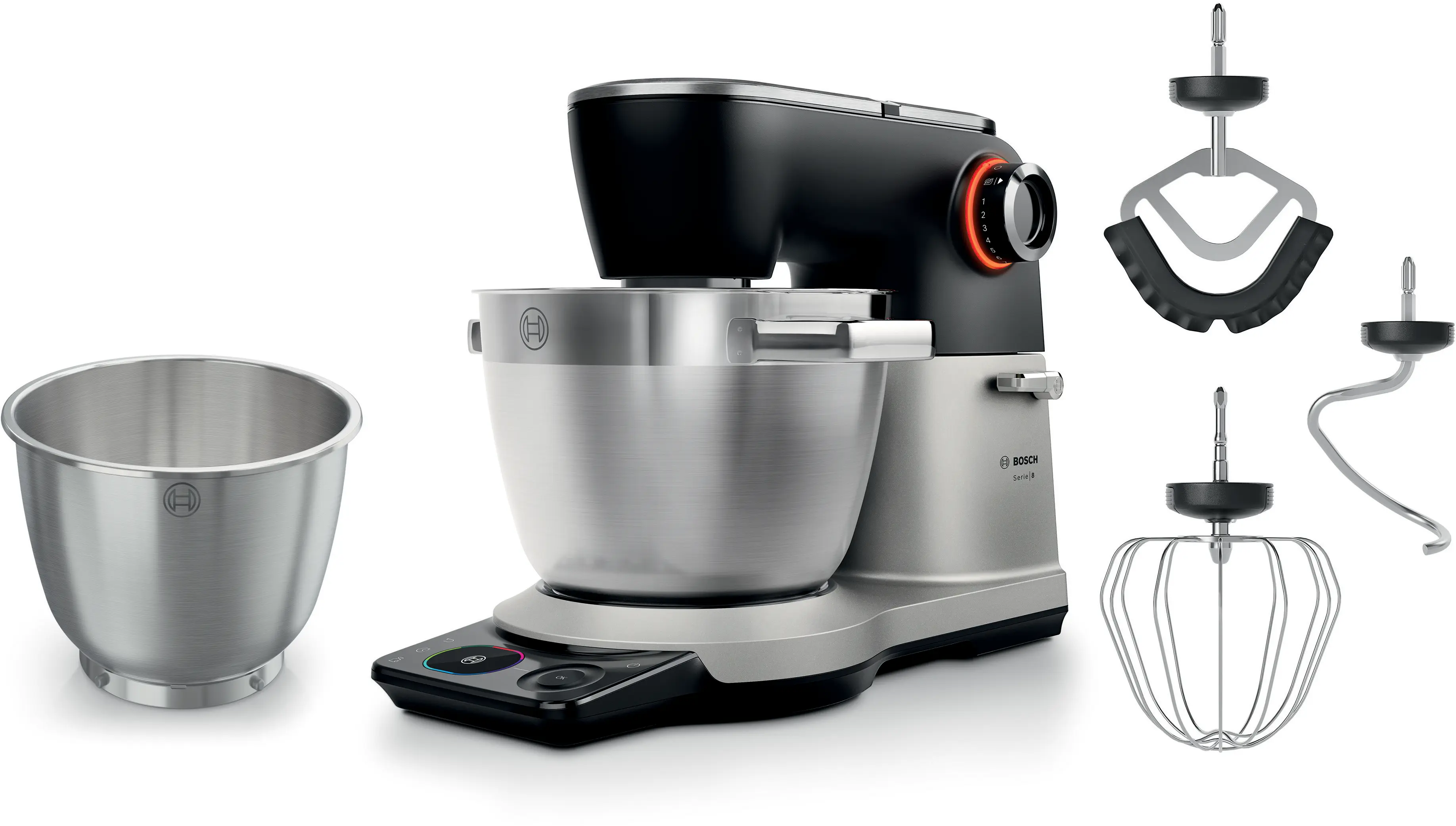 Serie 8 Keukenmachine met weegschaal en timer 1800 W Zilver, zwart