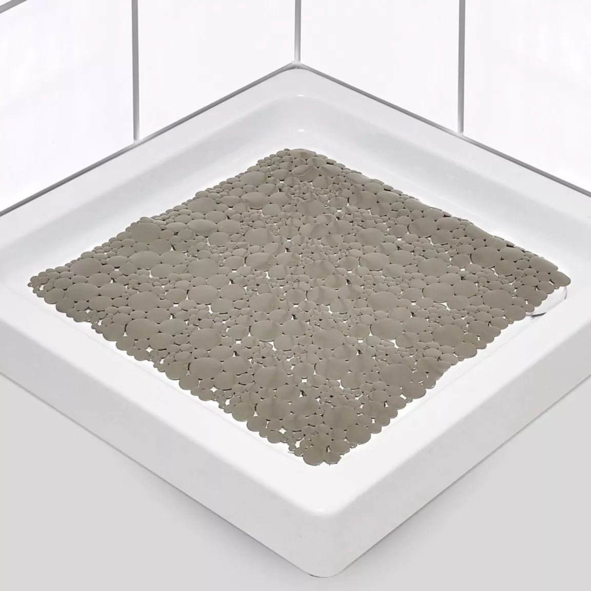 Tapis fond de douche Galet Taupe