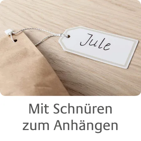 Avery Zweckform 62024 Geschenk-Anhänger, 80 x 40 mm, 4 Stück, grau, weiß