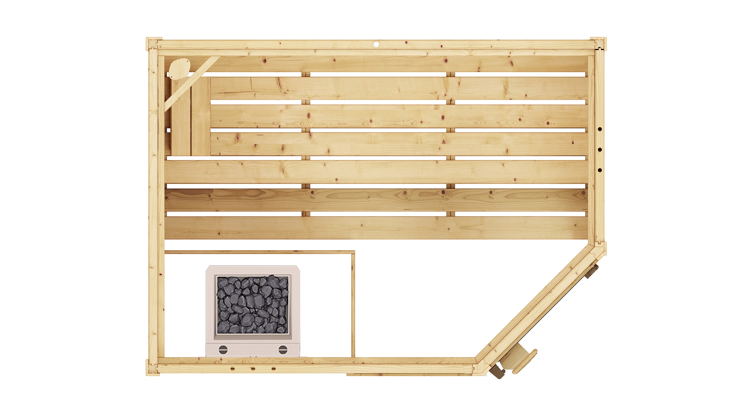 Weka Eck-Sauna Valida 1 Sparset 1, 189 x 203,5 x 139 cm