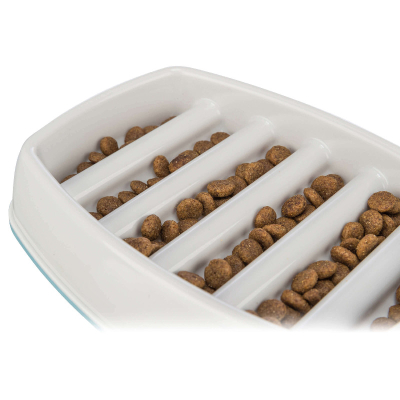 Trixie Slow Feeding Kunststoffnapf 250ml/21x14cm grau