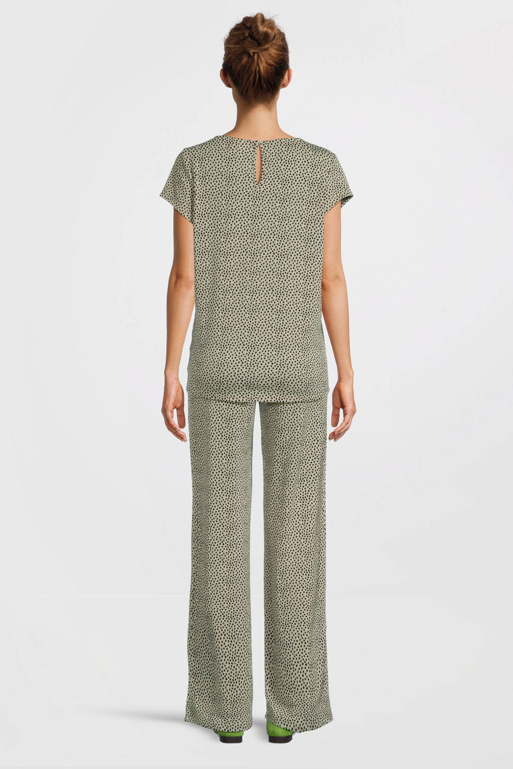 ONLY MATERNITY zwangerschapstop OLMPAULINE met stippen ecru/zwart