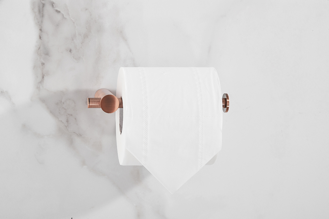 Saniclear Academy toilet rolhouder geborsteld koper