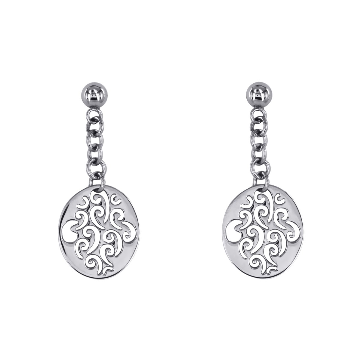 Boucles d'oreilles pendantes en Acier