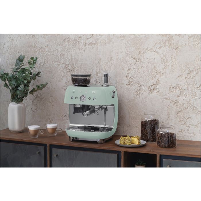 SMEG Espressomaschine mit Mahlwerk 50's Style EGF03PGEU Pastellgrün
