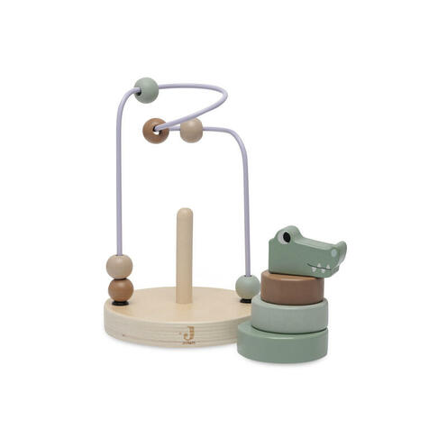 Tour d'empilage en spirale en bois Jungle jambo - Sea green - JOLLEIN