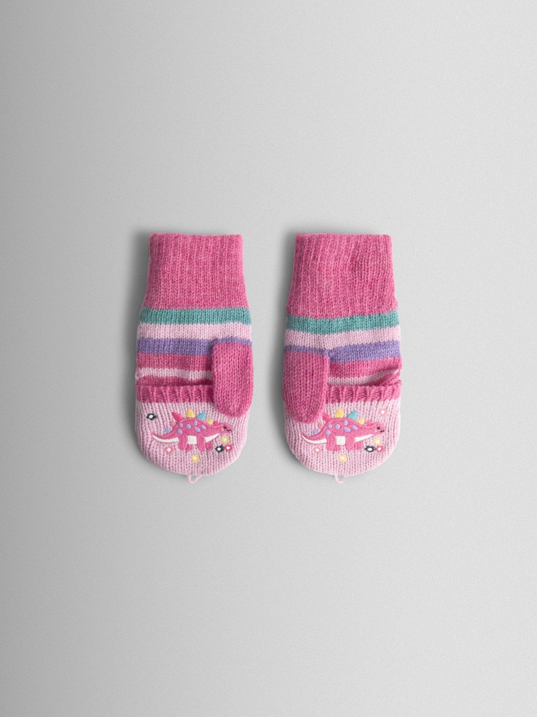 Roze met dinoprint - JoJo Maman Bébé Gloves