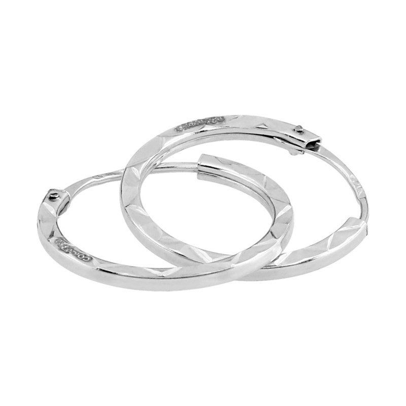 Créoles fantaisie Femme - Or 18 Carats - Diamètre 10mm