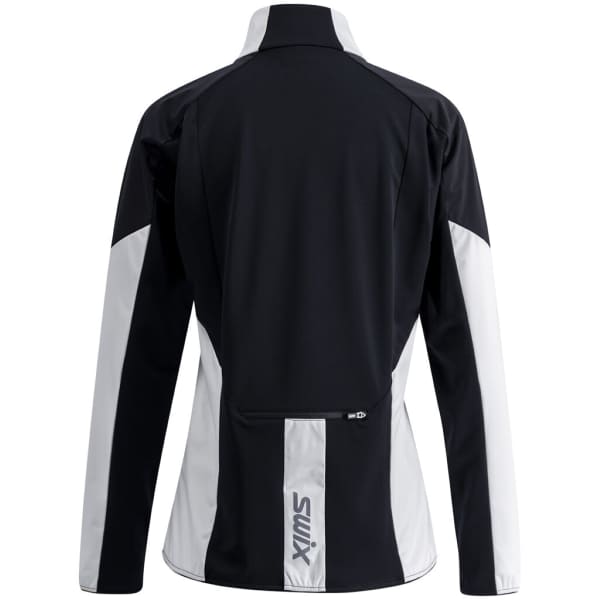 Veste ski de fond SWIX FOCUS WIND JACKET W BRIGHT WHITE/BLACK