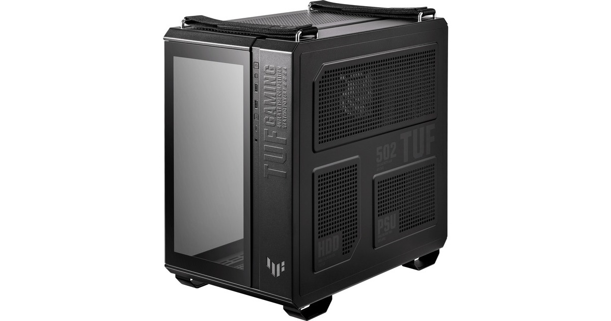 ASUSTUF Gaming GT502 PLUS midi tower behuizing  (Zwart | 2x USB-A | 1x USB-C | Tempered Glass)