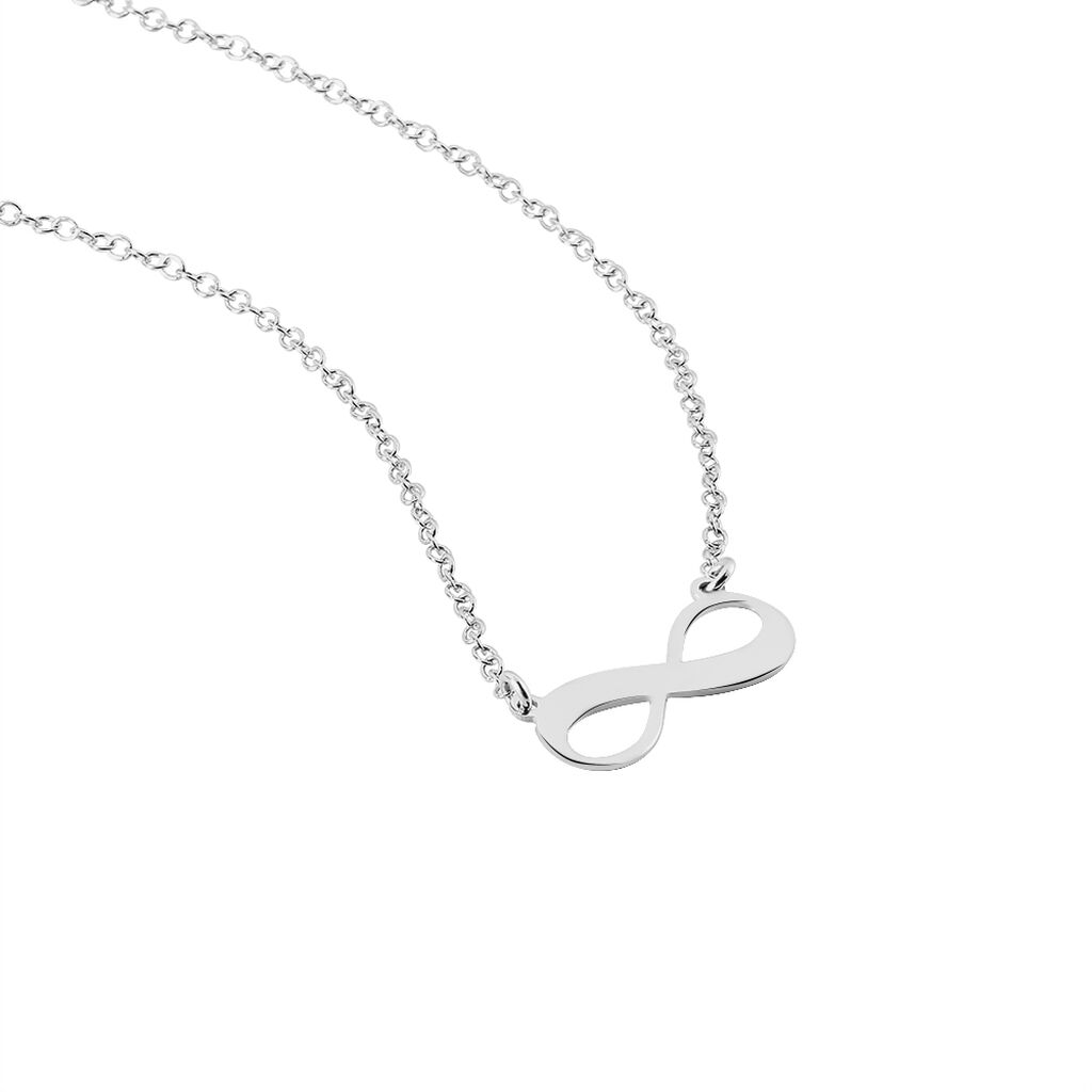 Collier Abelae Argent Blanc