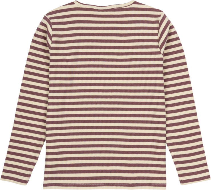 The New TNMoore Uni L_S Rib Tee Crushed berry