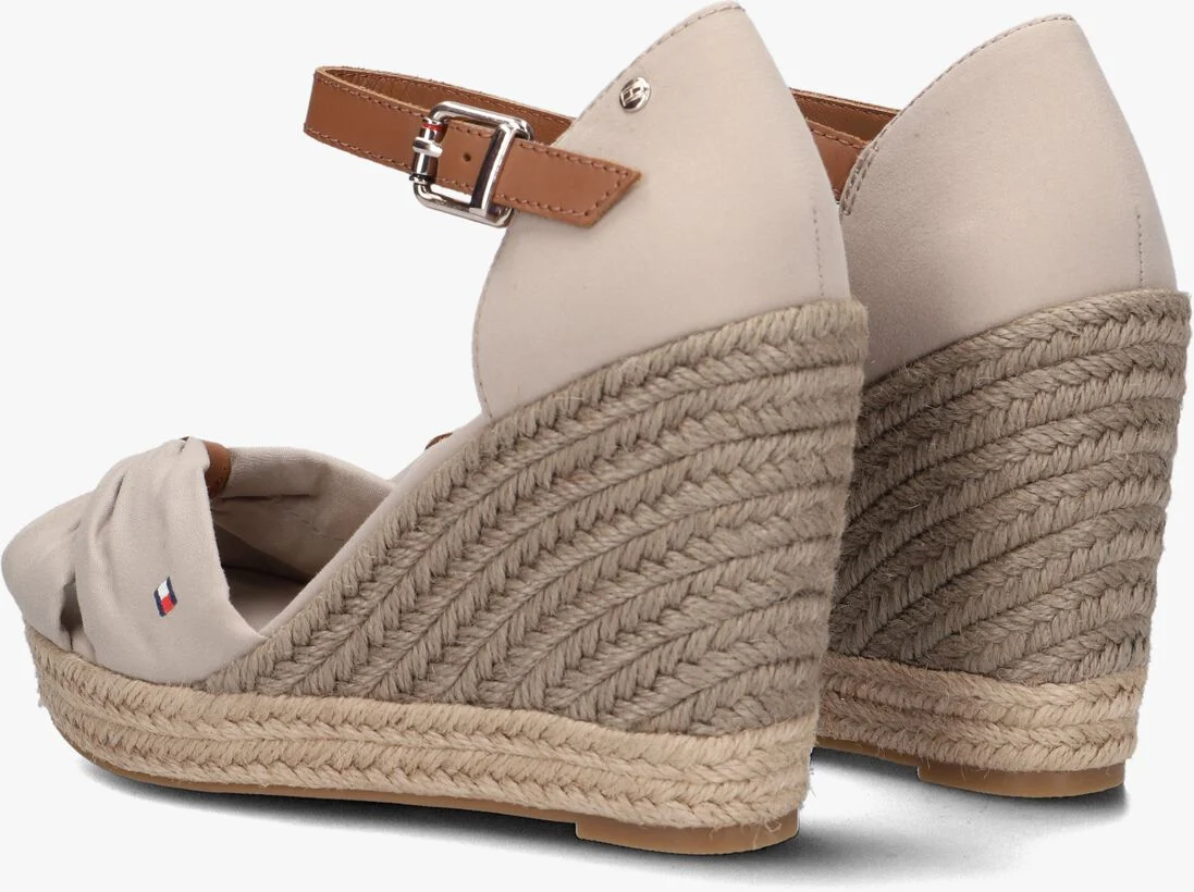 TOMMY HILFIGER beige tommy hilfiger espadrilles basic open toe high wedge