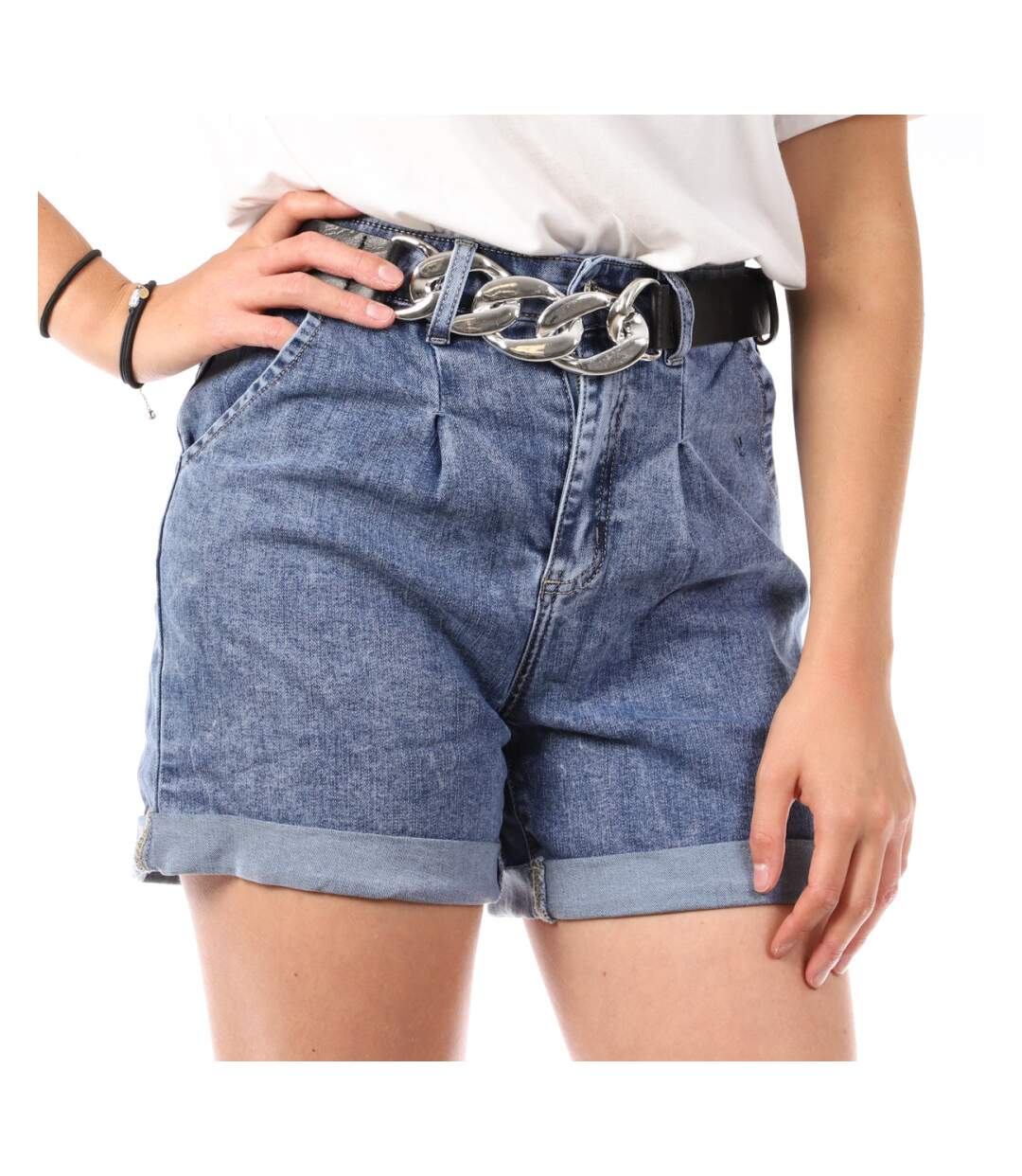 Short Bleu Femme Monday Premium Mom