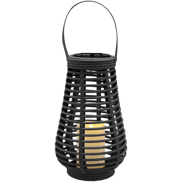 Blokker Solar lampion Tosacane - zwart - 16.5x16.5x26cm