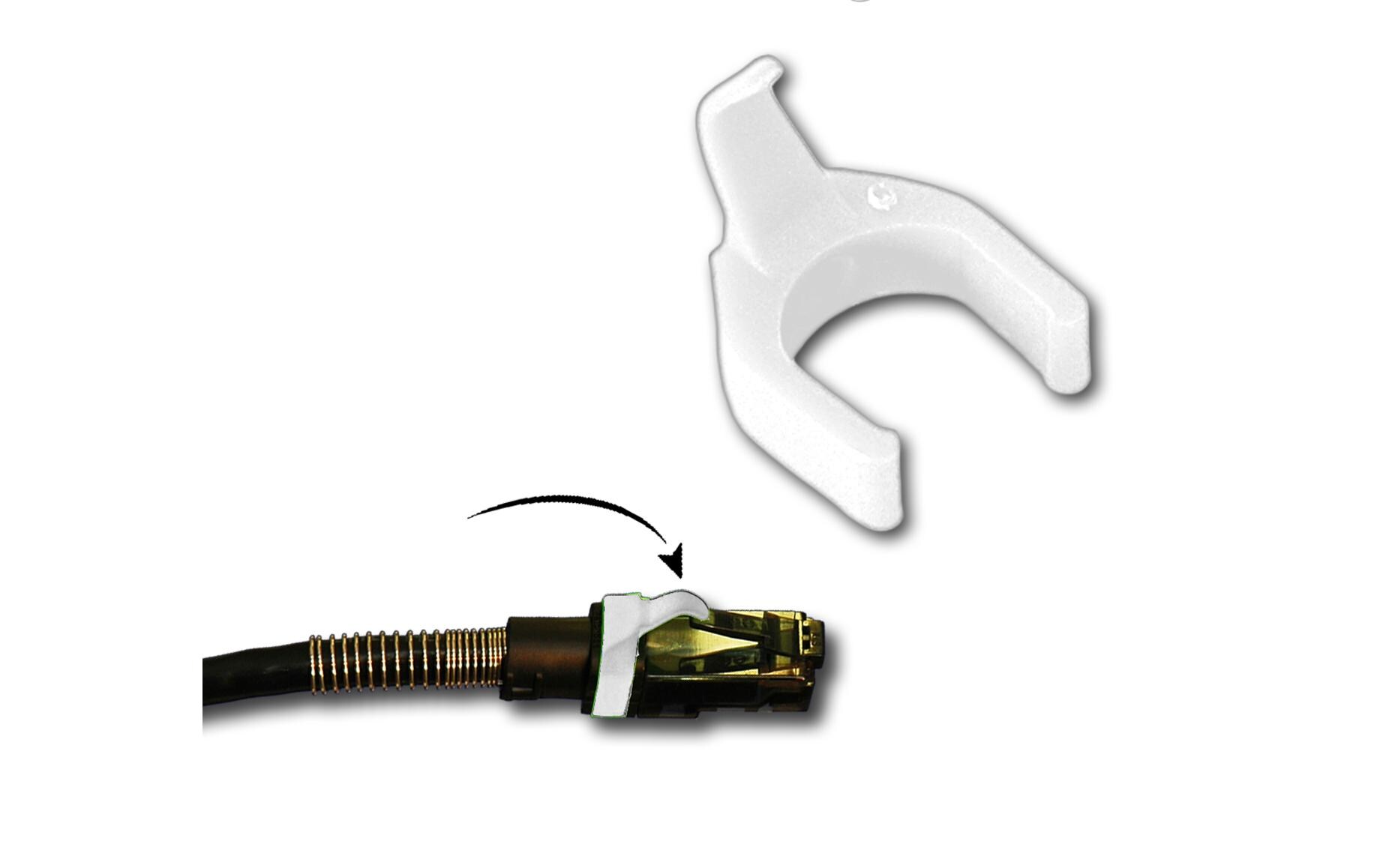 PatchClip 50 Stück WeissPatchClip der Kabelclip für eine blitzschnelle Erkennung im Handumdrehen