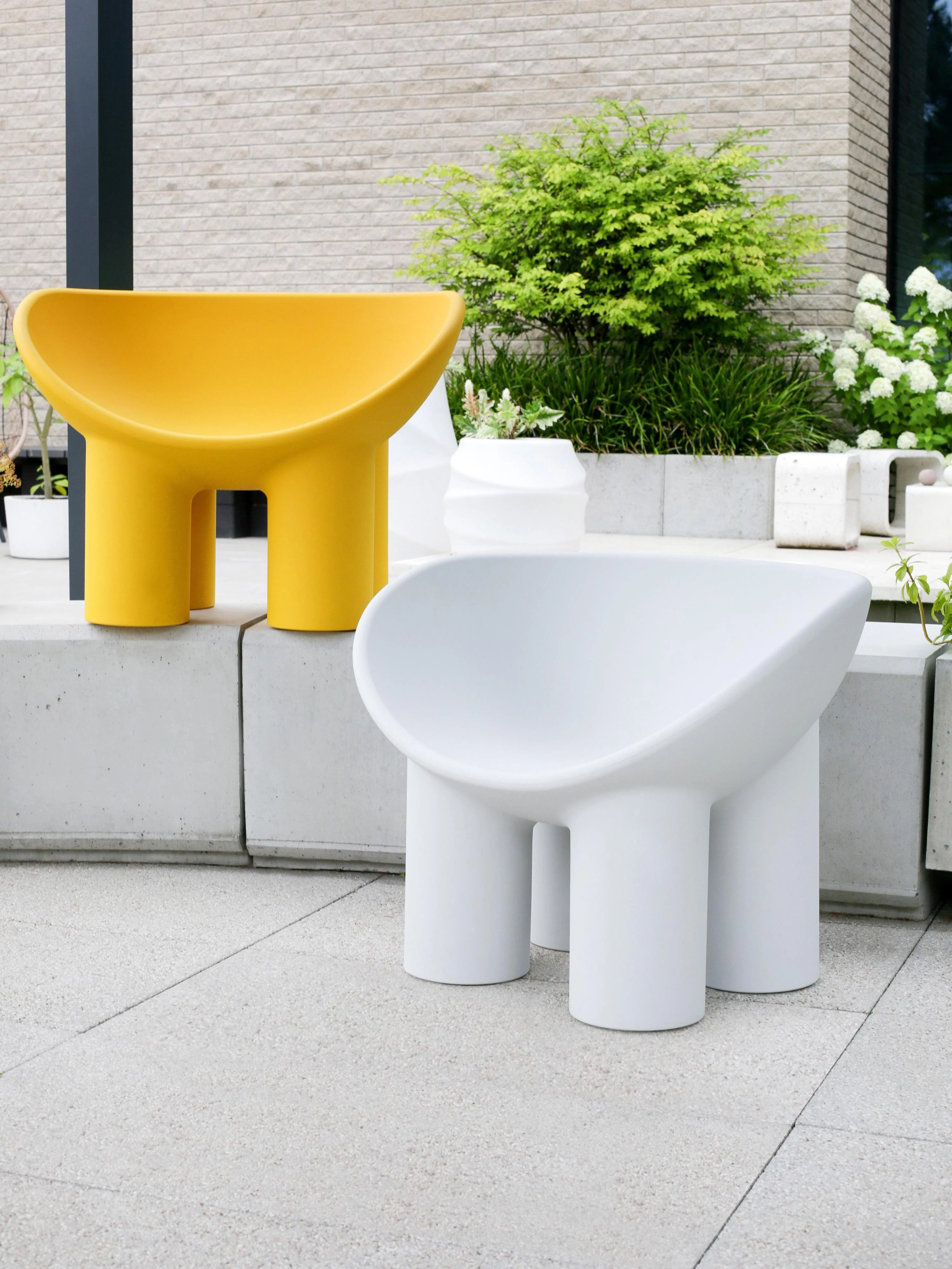 Kunststof loungefauteuil Roly Poly