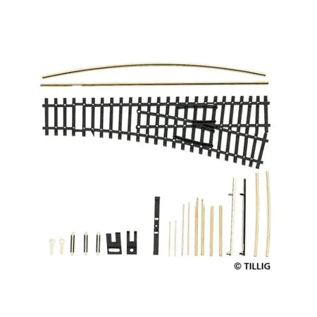 Tillig 83421 Bausatz Flexsteg Bogenweiche 12° Spur TT