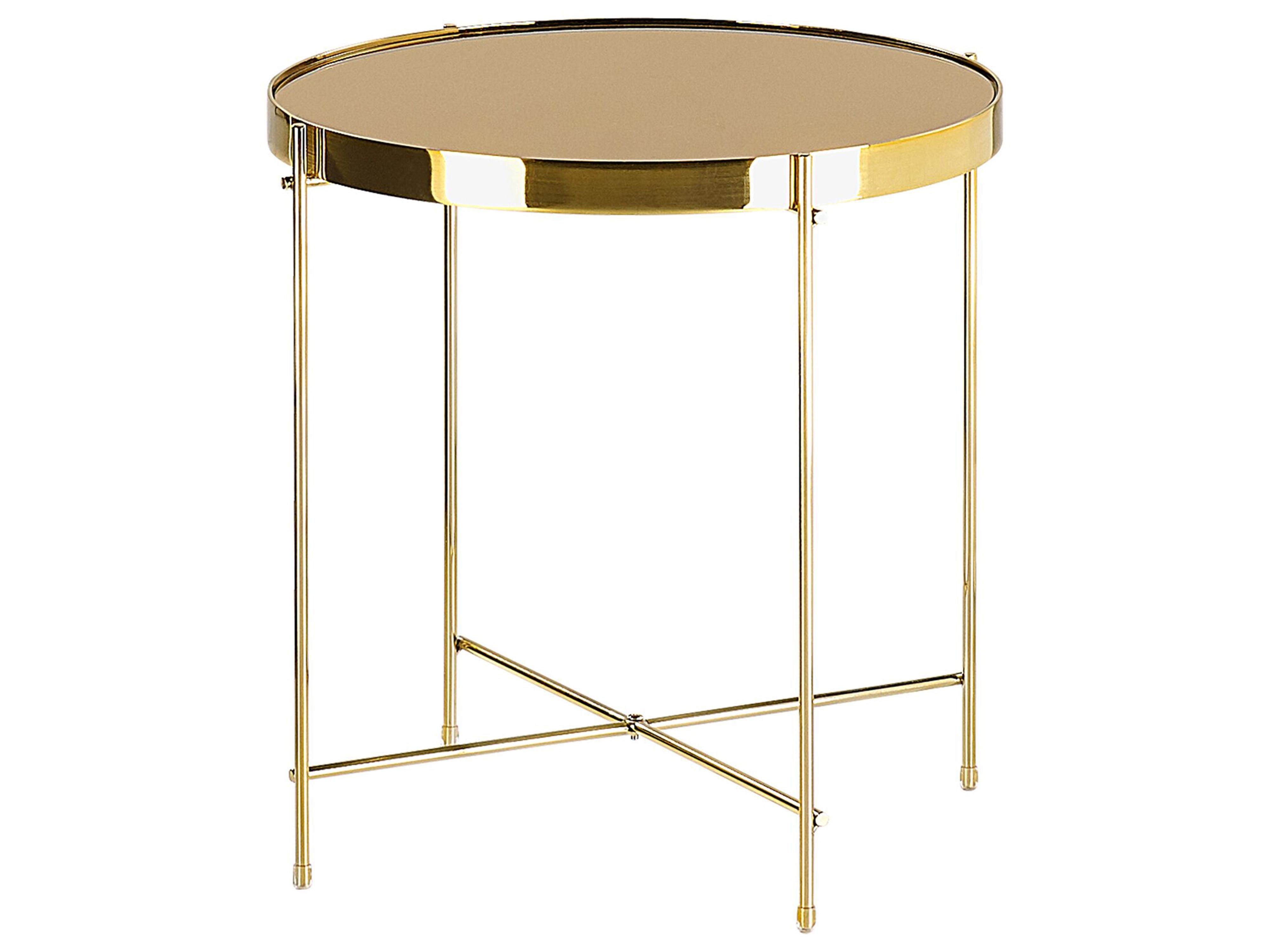 Bijzettafel LUCEA Veiligheidsglas Goud