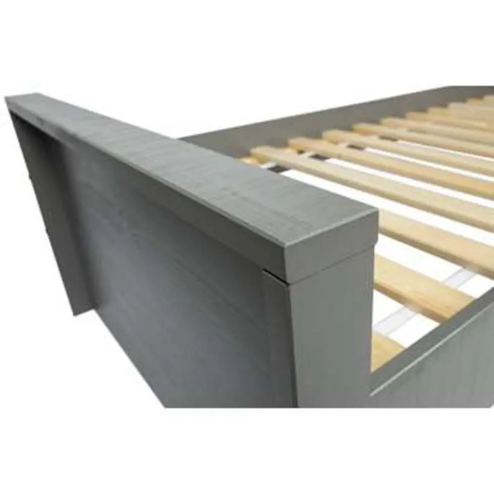 WOOOD Morris Bed Excl Lade - Grenen - Leem - 214x53x95