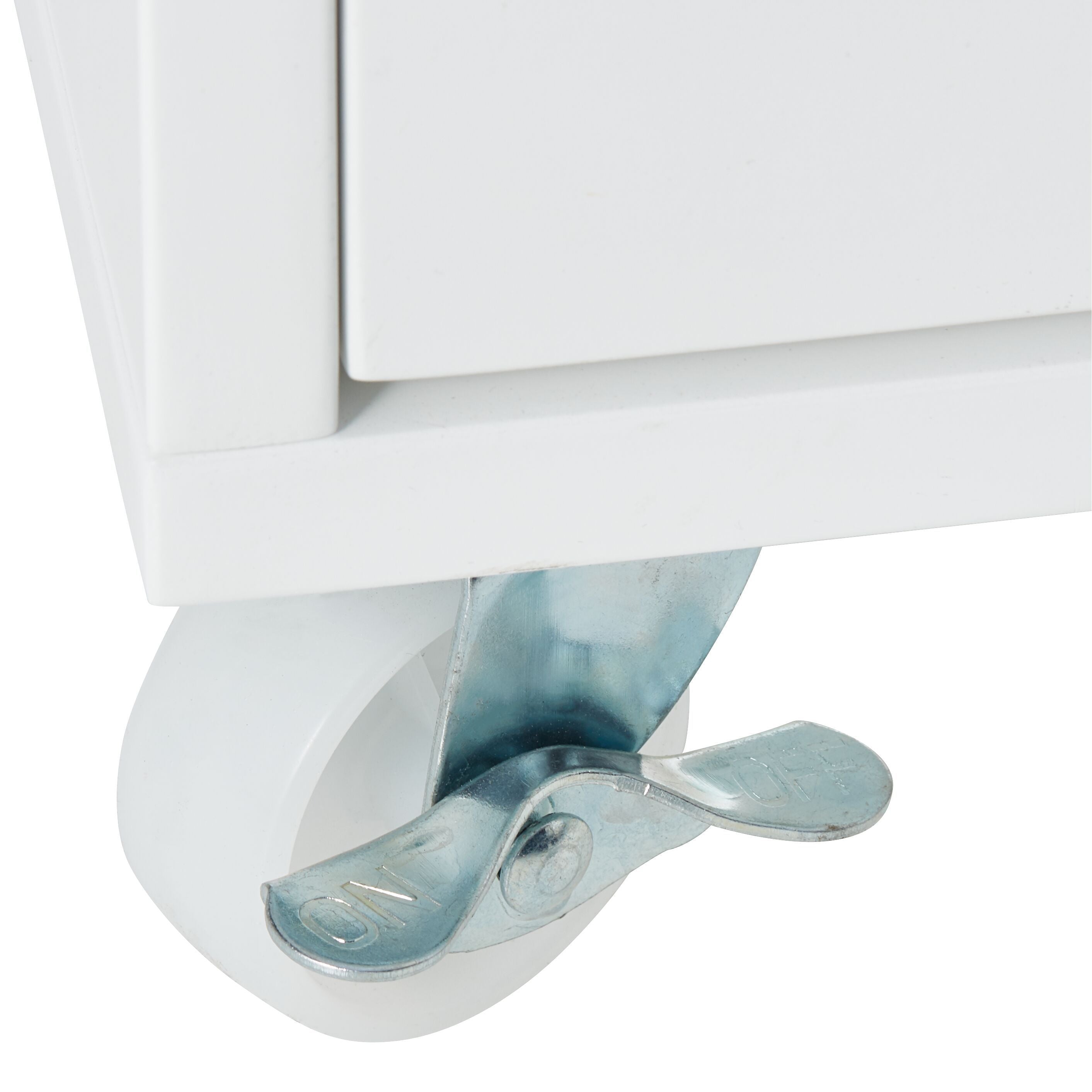 NAVARRO Beistellmöbel - Weiss / B: 47.0 cm x T: 30.0 cm x H: 88.0 cm