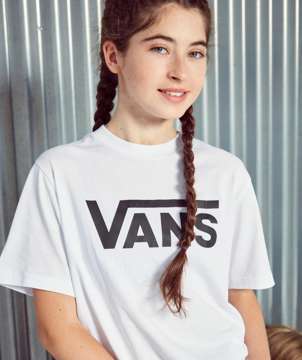 VANST-SHIRT EN COTON BLANC CLASSIC AVEC LOGO NOIR