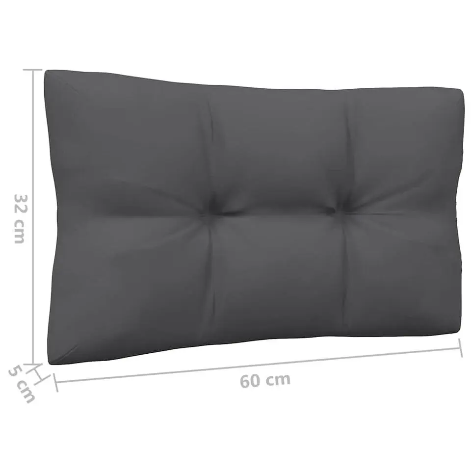 vidaXL - Loungeset - Grijs - Grenenhout - 3 stuks - Met kussens