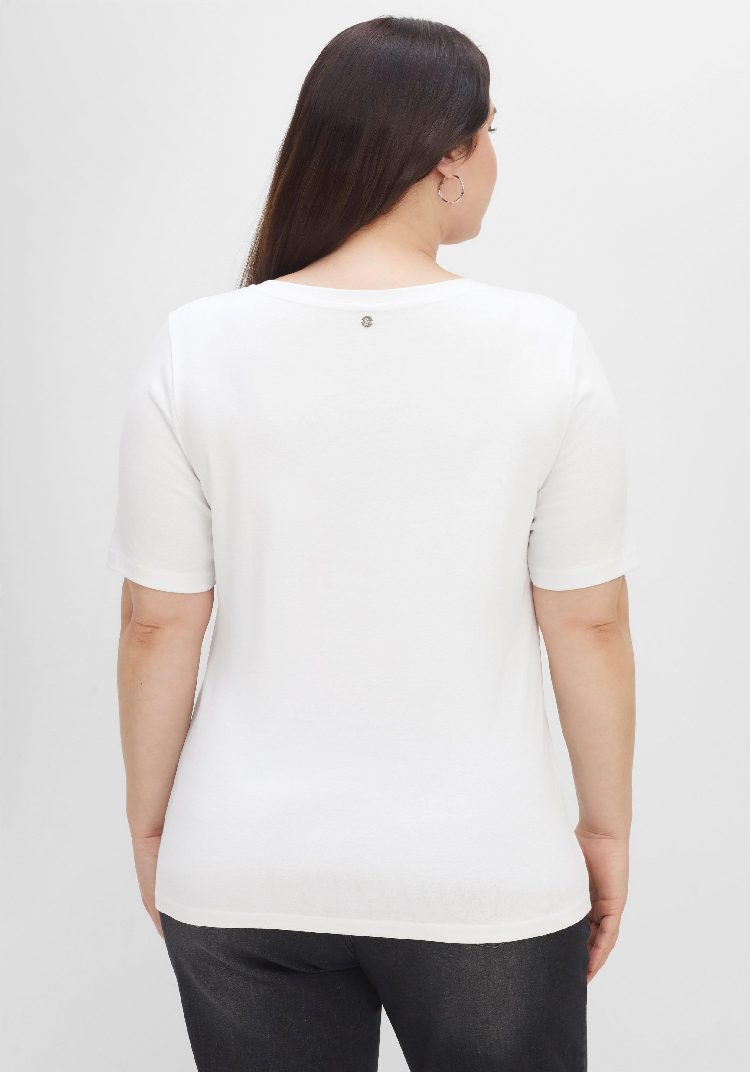 Shirt in Rippstruktur, mit Knopfleiste