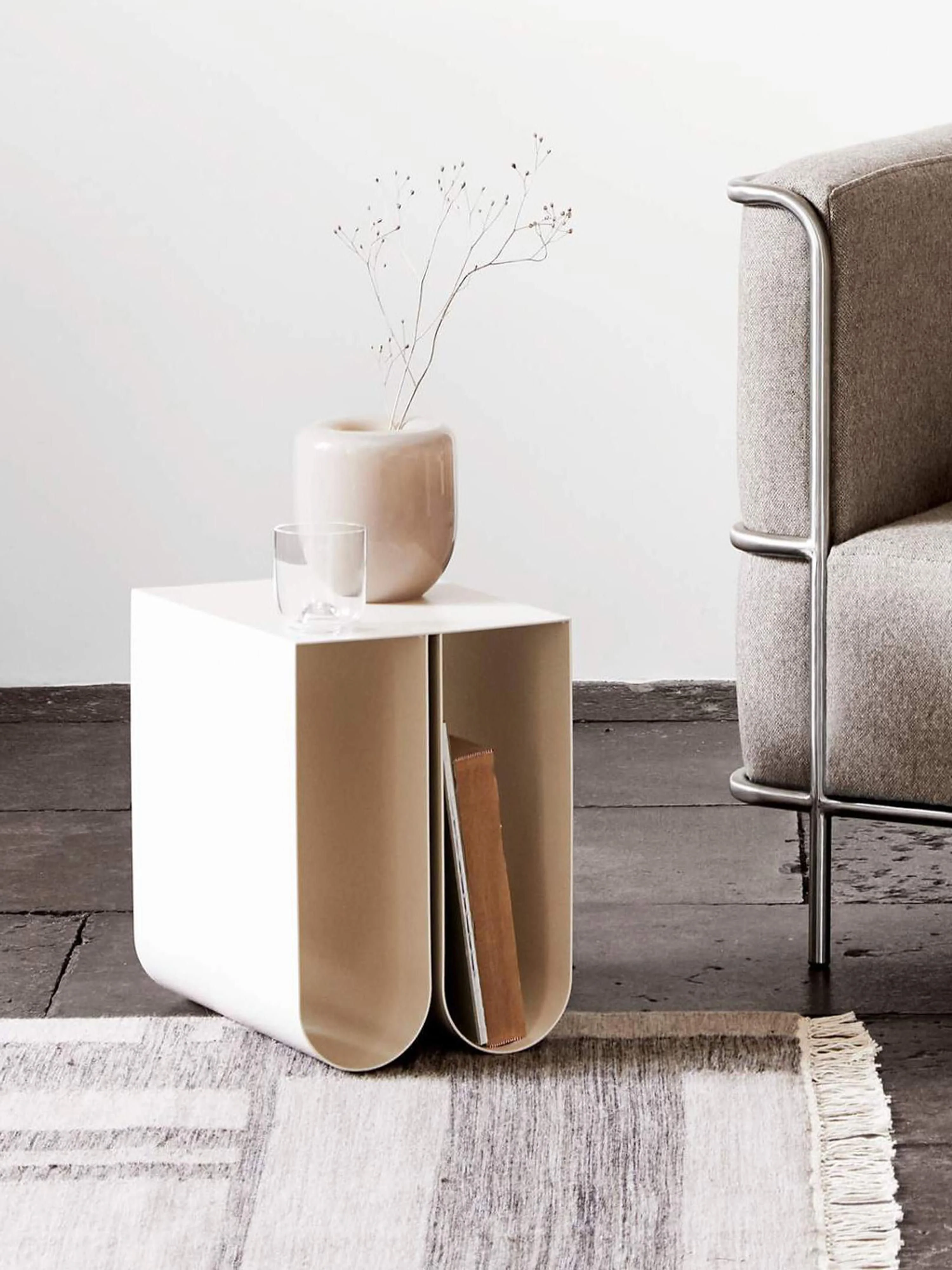 Metalen bijzettafel Curved