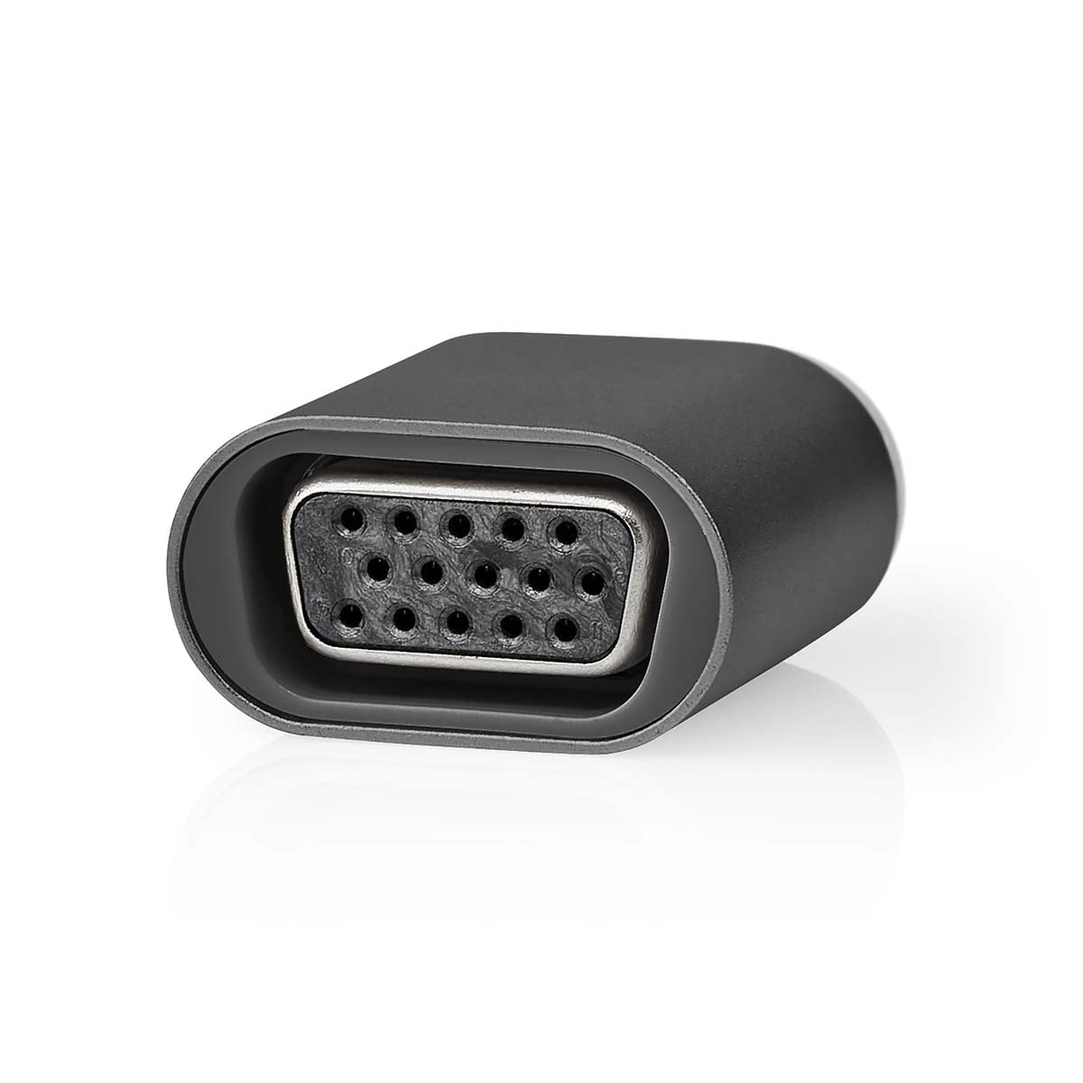 Nedis USB-C™ Adapter | USB 3.2 Gen 1 | USB-C™ Hann | VGA Hun 15p | Full HD 1080p | Rund | Nikkel belagt | Grå / Sort | Konvolutt