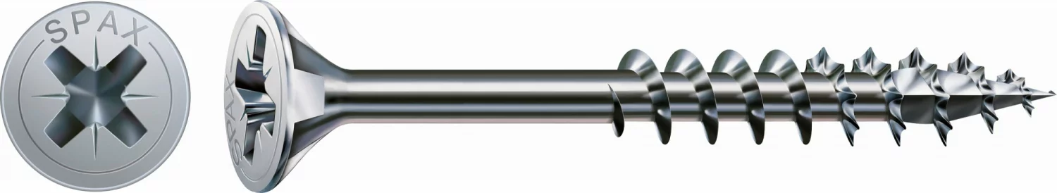 SPAX 291010500705 Universele schroef, Verzonken kop, 5 x 70, Deeldraad, Kruiskop Z2 - WIROX - 200 stuks