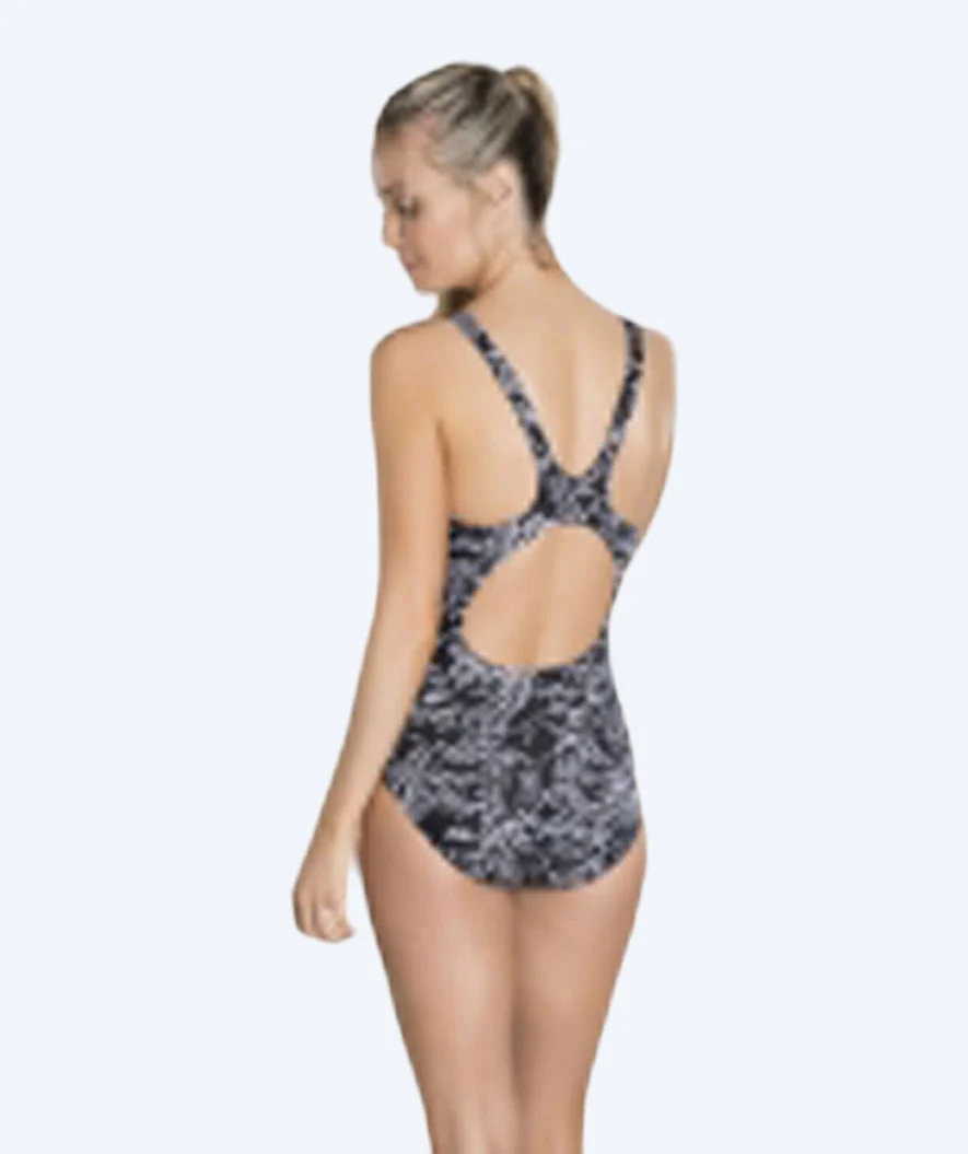 Speedo badedragt til damer - Boom Allover Muscleback - Sort/hvid