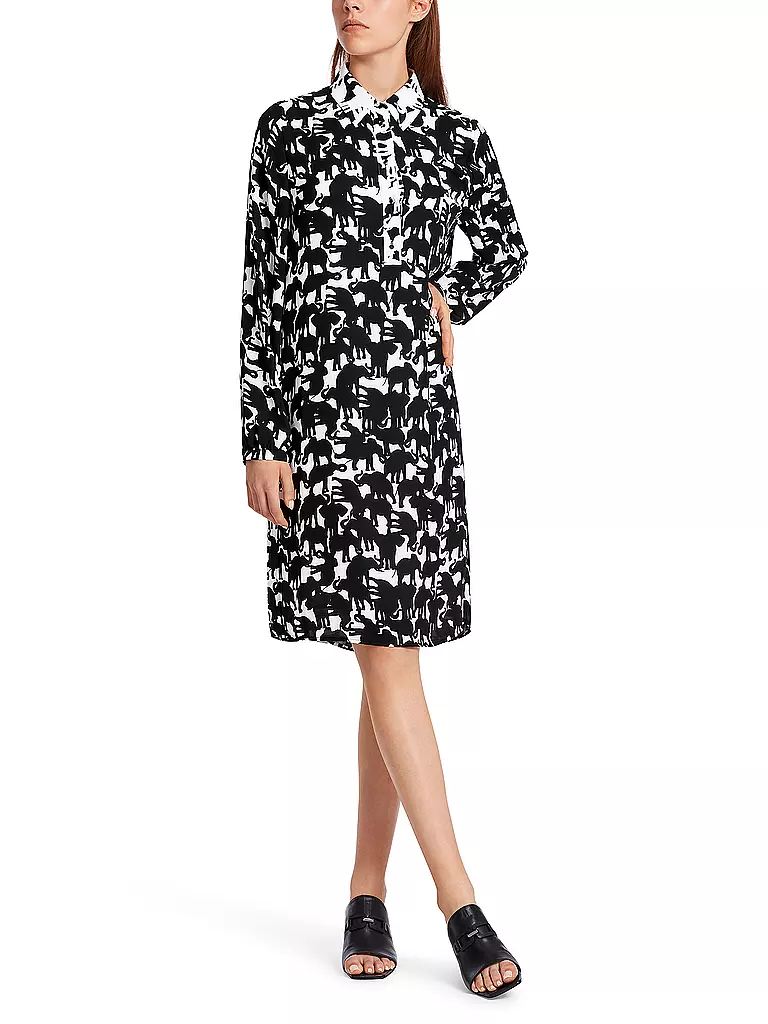 MARC CAIN Hemdblusenkleid schwarz