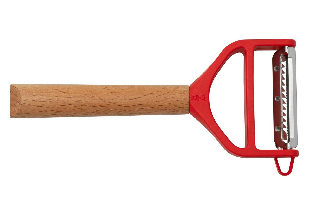 Opinel T-Duo Peeler 002433 Red Wood dunschiller